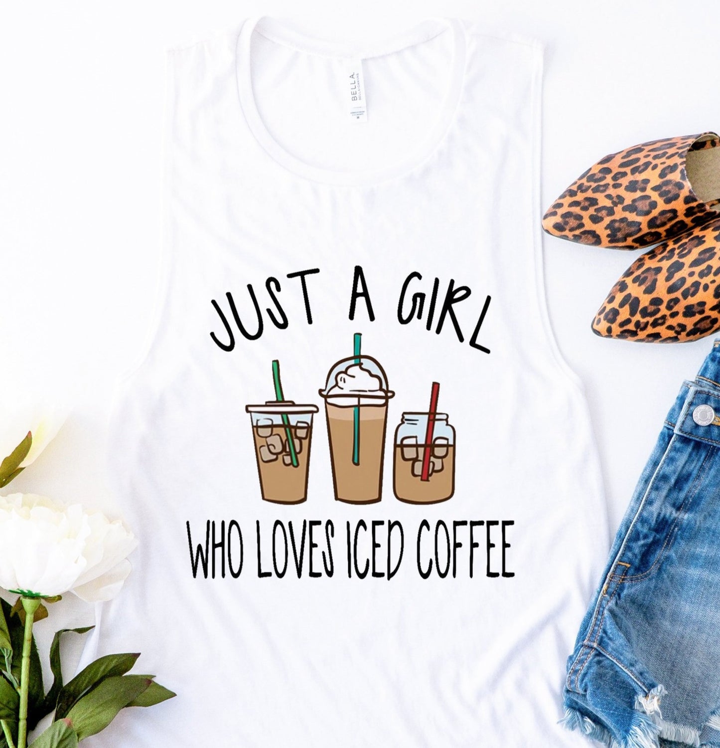 Just a Girl Who Loves Iced Coffee Tank