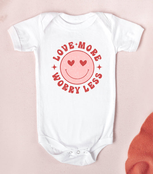 Love More Worry Less Kids Tee/Bodysuit