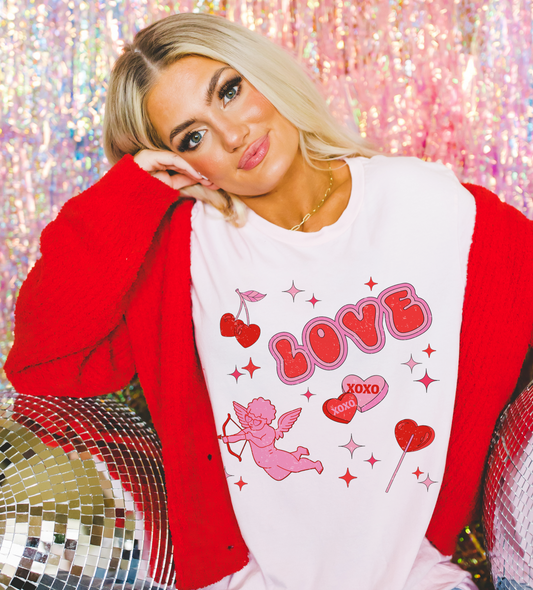 Retro Love Doodles Tee