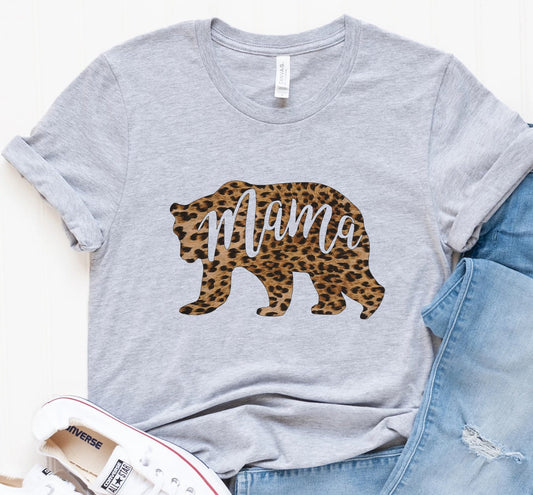 Mama Bear Leopard Tee
