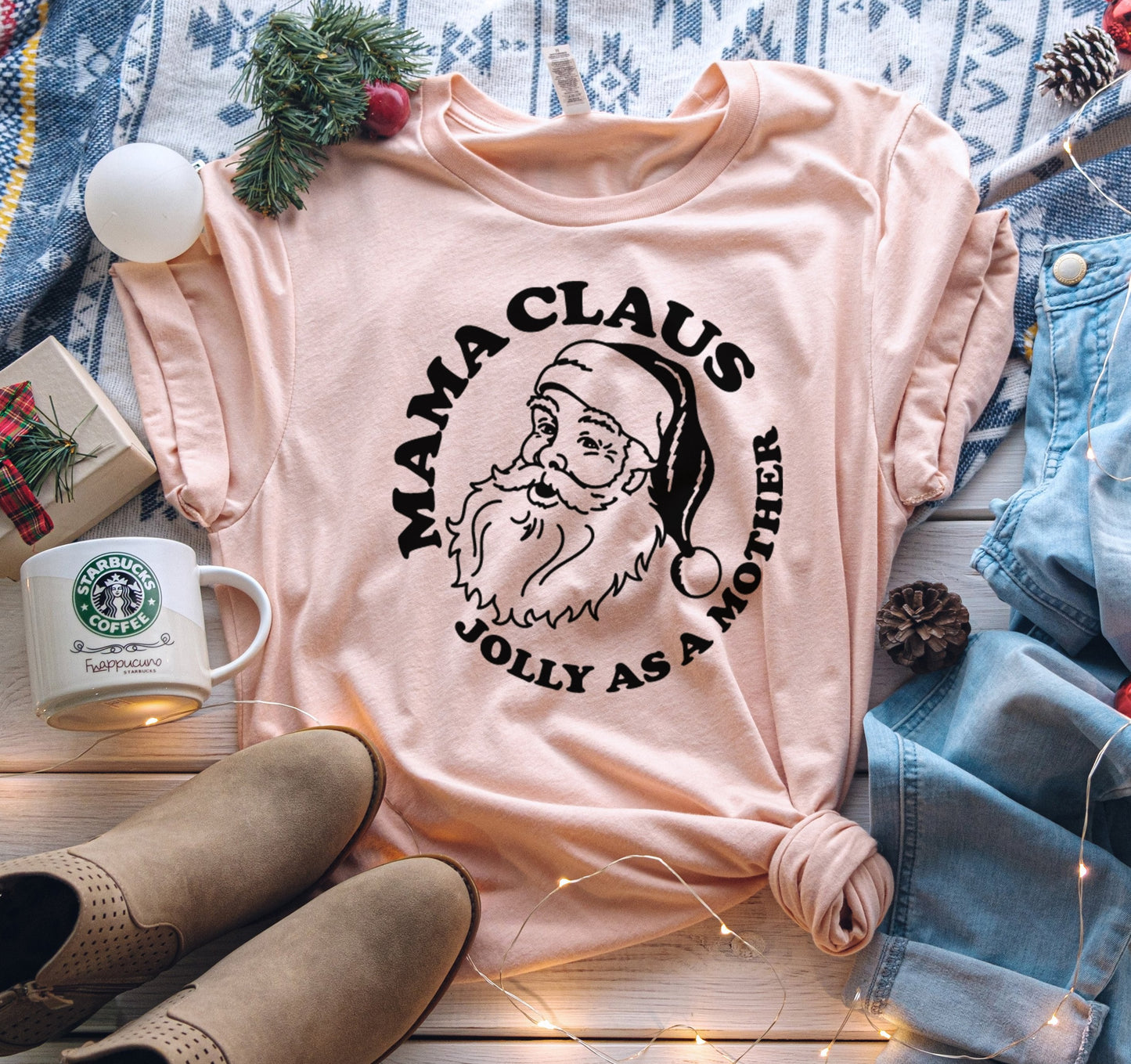 Mama Claus Jolly As A Mother Tee