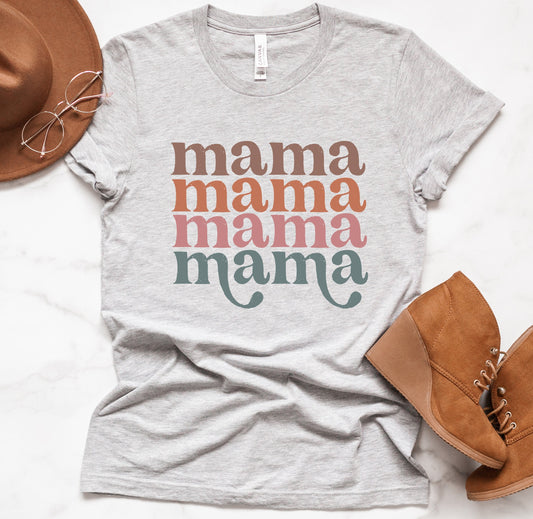 Mama Colorful Stacked Tee