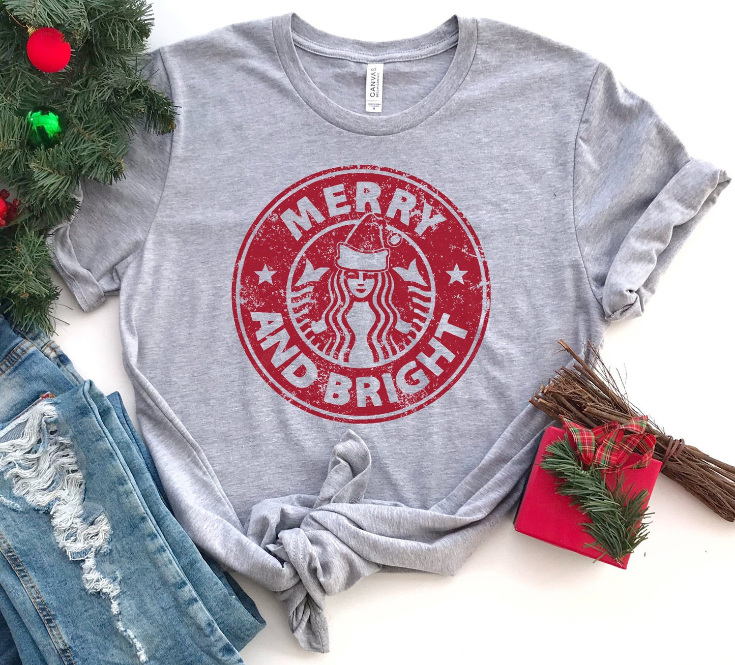 Merry and Bright Circle Tee