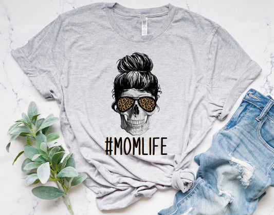Mom Life Skull Tee
