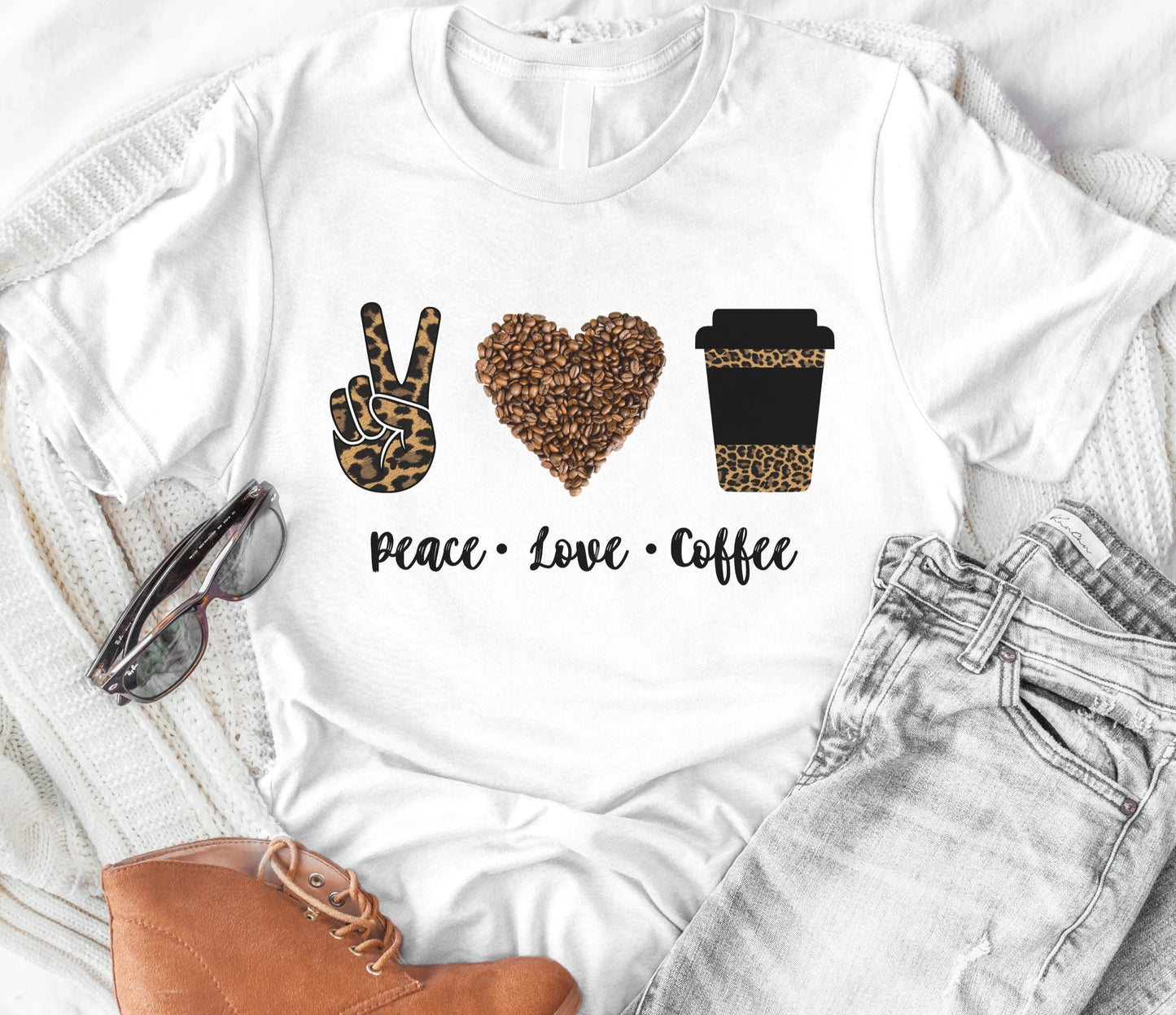 Peace Love Coffee Tee