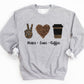 Peace Love Coffee Sweatshirt