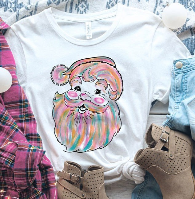 Colorful Santa Tee