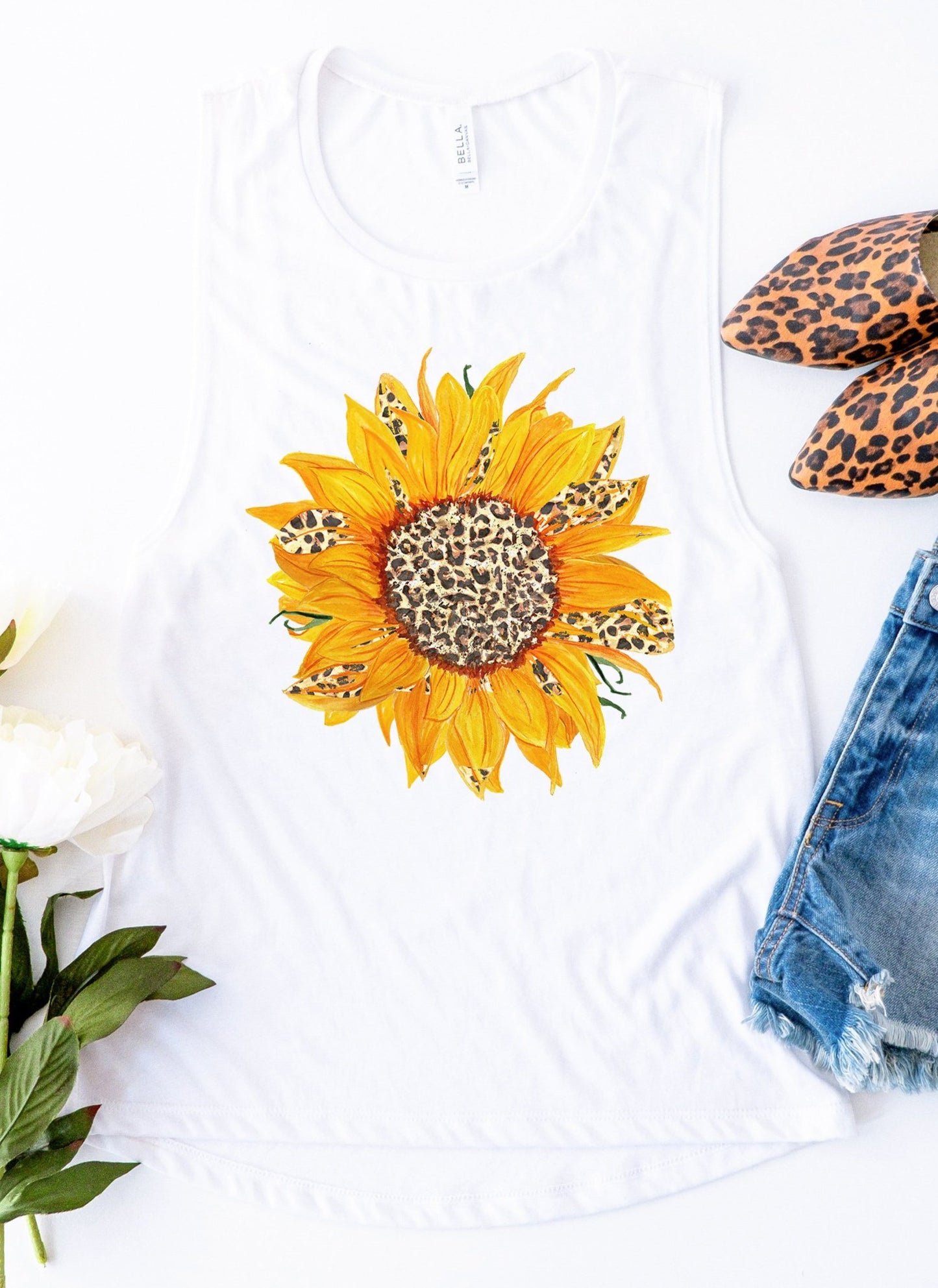 Leopard Sunflower Tank
