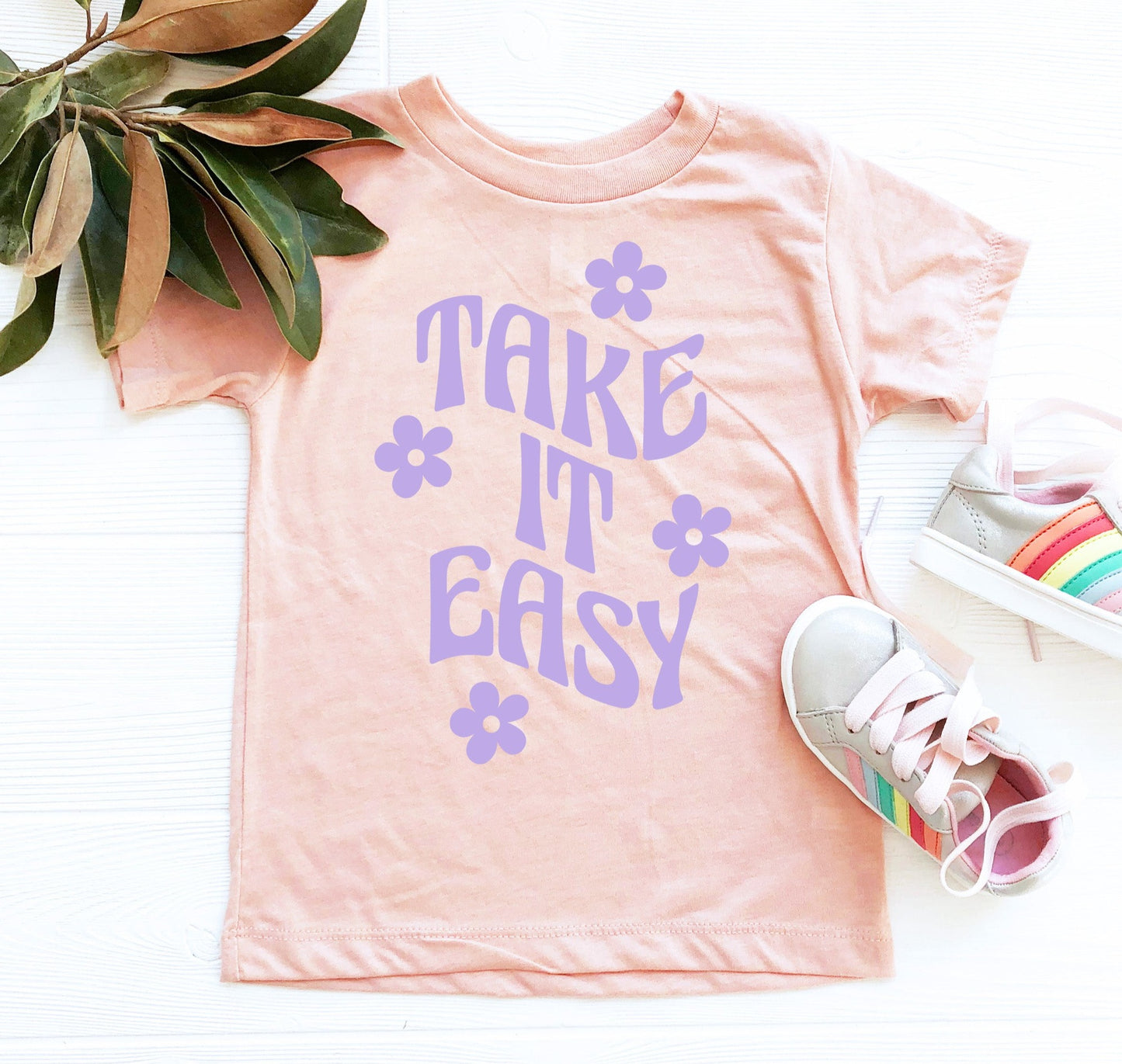 Take It Easy Flower Tee/Bodysuit