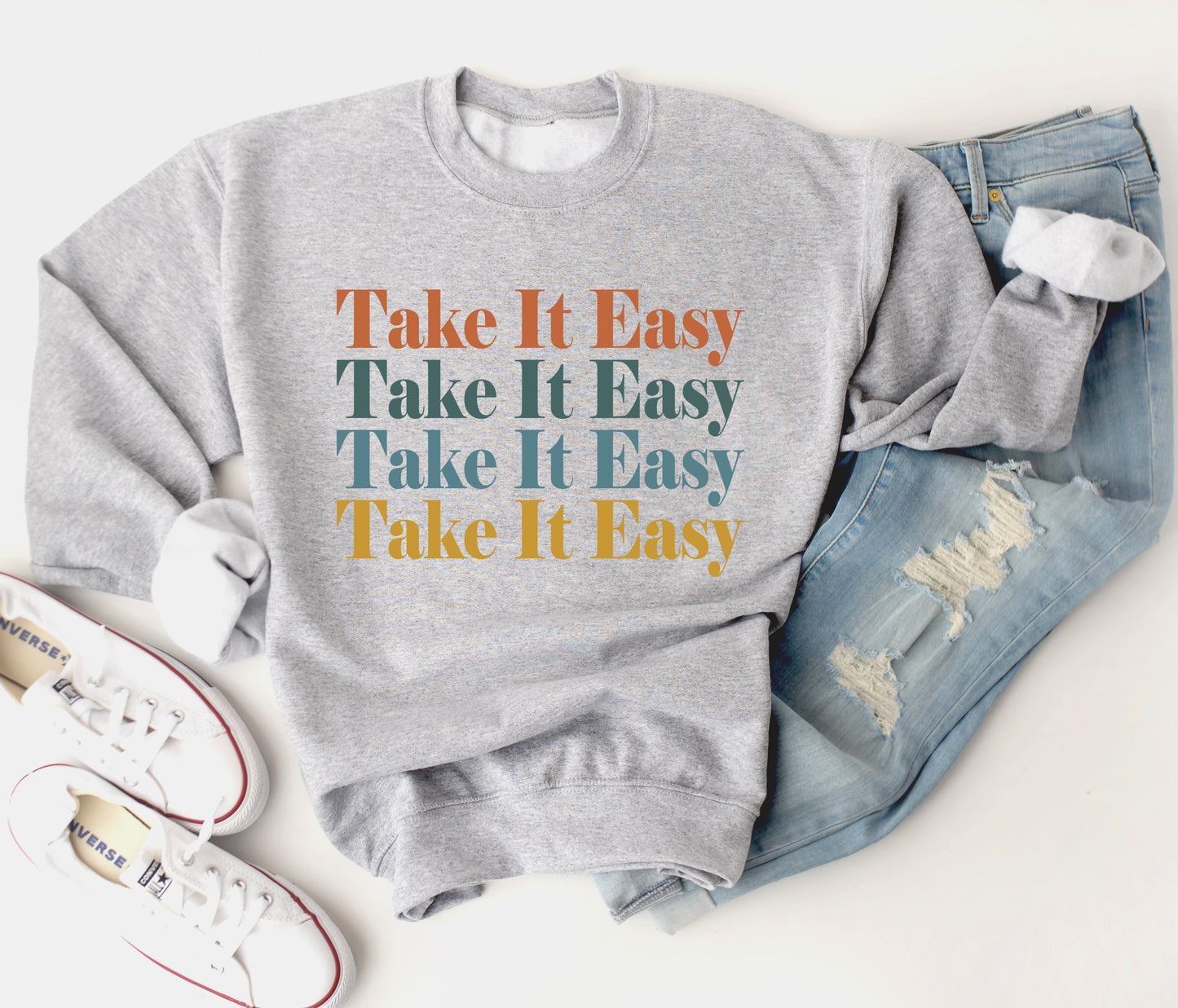 Take It Easy Colorful Sweatshirt