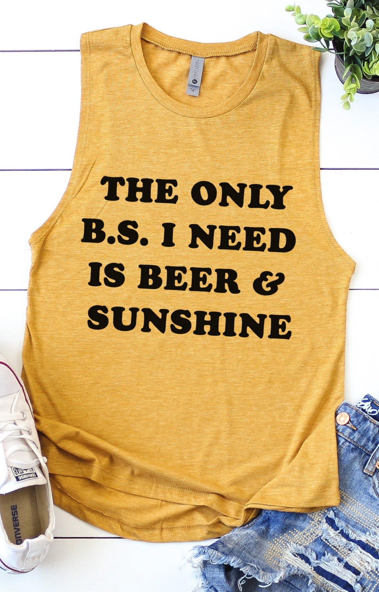 The Only BS I Need Is Beer & Sunshine Tank