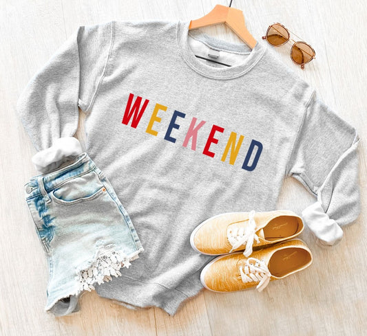 Weekend Colorful Sweatshirt