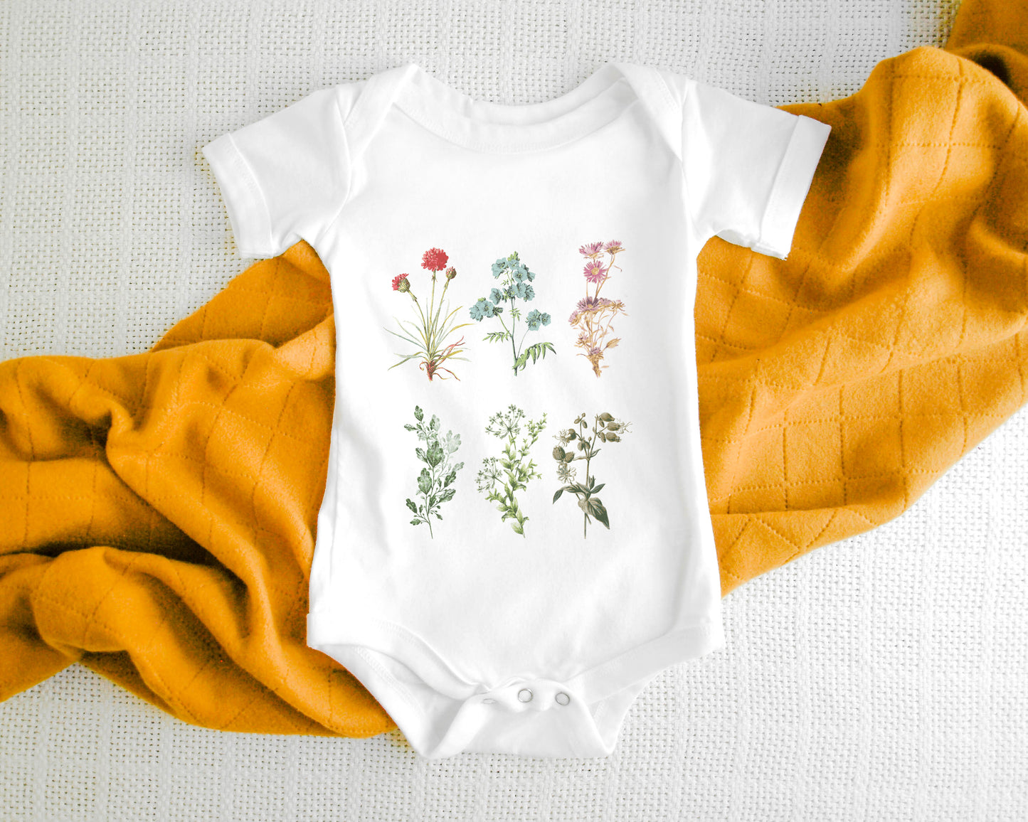 6 Colorful Flowers Kids Tee/Bodysuit
